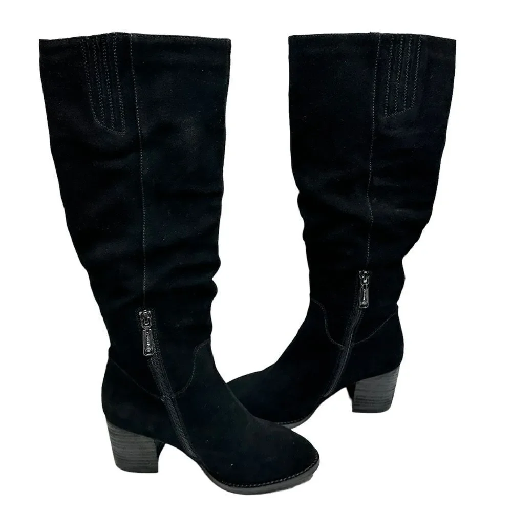Blondo Nada Waterproof knee High Black Leather Boots Size 6.5